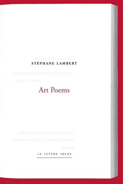 Art poems - Stéphane Lambert - La lettre volée