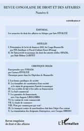 Revue congolaise de droit et des affaires n° 6