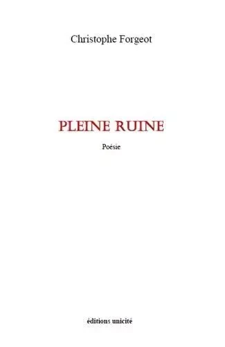 Pleine ruine - Christophe Forgeot - UNICITE