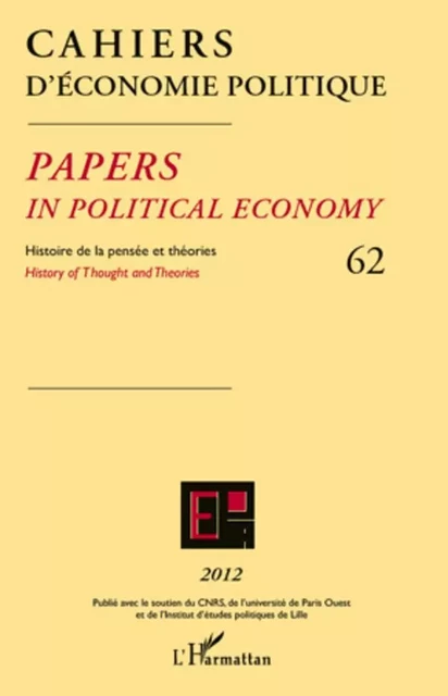 Cahiers d'économie politique -  - Editions L'Harmattan