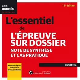 L'essentiel de l'épreuve sur dossier