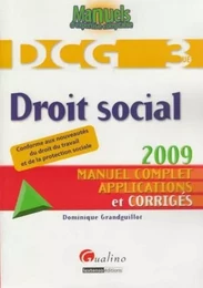 DROIT SOCIAL - DCG 3 - 3ÈME ÉDITION