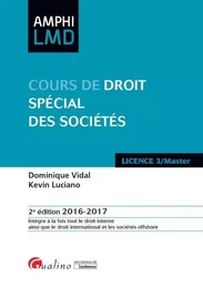 cours de droit spécial des sociétés 2016-2017   - 2ème édition