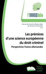 Prémices d'une science européenne du droit criminel