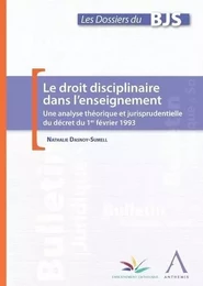 le droit disciplinaire dans l'enseignement