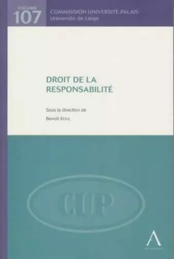 DROIT DE LA RESPONSABILITÉ -  KOHL B. - ANTHEMIS