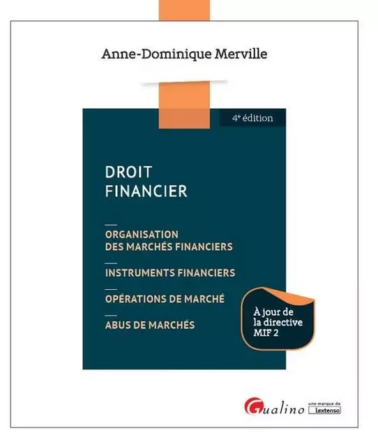 DROIT FINANCIER - 4EME EDITION - Anne-Dominique Merville - GUALINO