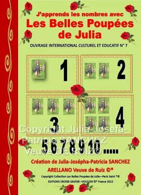 Libro N°7 J'Apprends les nombres avec Les Belles Poupées de Julia - JULIA JOSEPHA PATRICIA SANCHEZ VEUVE DE RUIZ - CROIRE SAVOIR