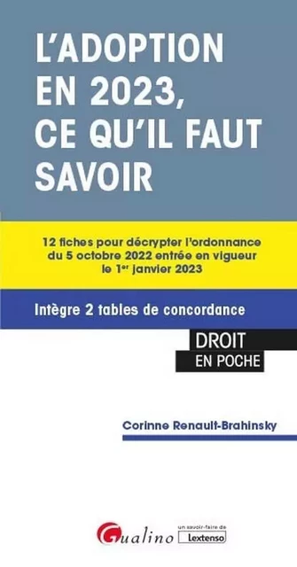 L'adoption en 2023, ce qu'il faut savoir - Corinne Renault-Brahinsky - GUALINO