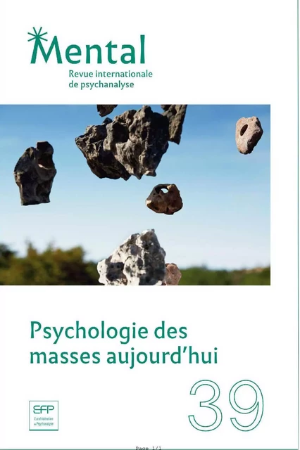 Mental N°39 Psychologie des masses aujourd'hui - juillet 2019 -  Collectif - REVUE MENTAL