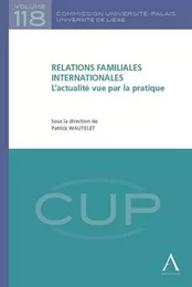 relations familiales internationales - l'actualité vue par la pratique