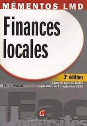 MÉMENTOS LMD - FINANCES LOCALES - 3ÈME ÉDITION