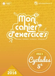 Cahier d'exercices Français 5e