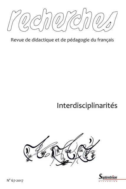 Interdisciplinarité -  Collectif - PU SEPTENTRION