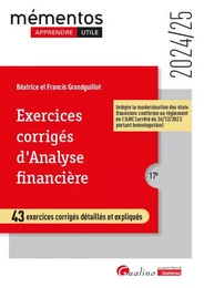 Exercices corrigés d'analyse financière