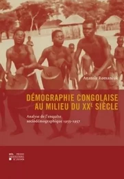 DEMOGRAPHIE CONGOLAISE AU MILIEU DU VINGTIEME SIECLE