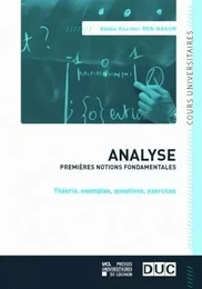 ANALYSE PREMIERES NOTIONS FONDAMENTALES