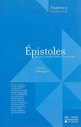 EPISTOLES NUMERO 5 SEPTEMBRE 2014. DOSSIER: ADOTOPIES