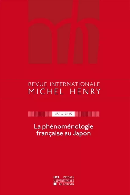 LA PHENOMENOLOGIE FRANCAISE AU JAPON -  - PU LOUVAIN