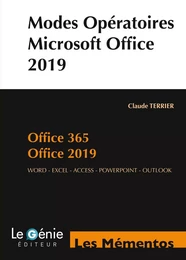 Modes opératoires Microsoft Office 2019