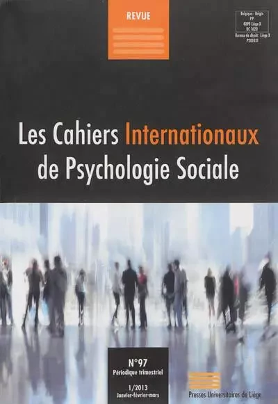 CAHIERS INTERNATIONAUX DE PSYCHOLOGIE SOCIALE, N 97 -  - PULG