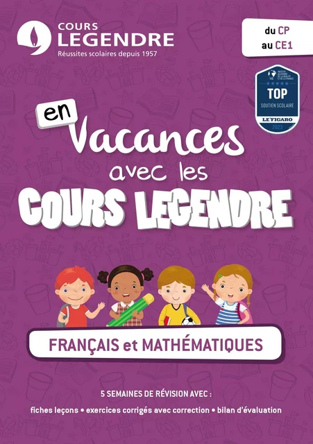 Français et mathématiques du CP AU CE1 -  Cours Legendre - EDICOLE