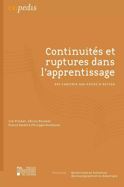 Continuités et ruptures dans l'apprentissage -  - PU LOUVAIN