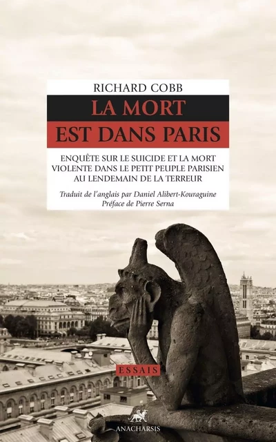 LA MORT EST DANS PARIS - Richard Cobb - ANACHARSIS