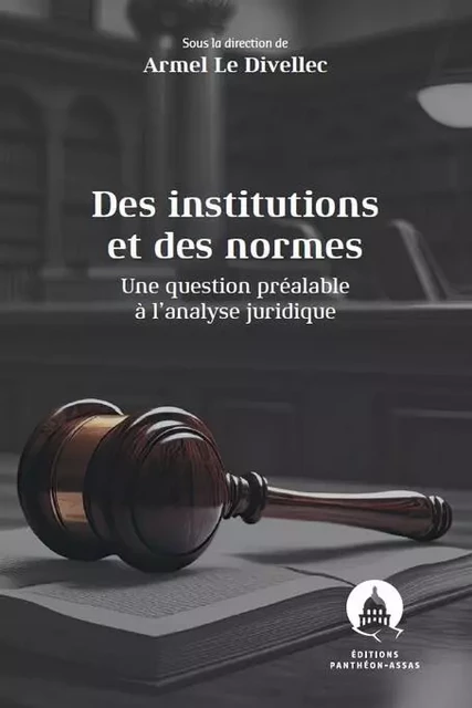 Des institutions et des normes - Armel Le Divellec - PANTHEON ASSAS