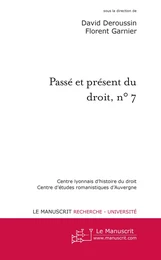 Passé et présent du droit, n°7