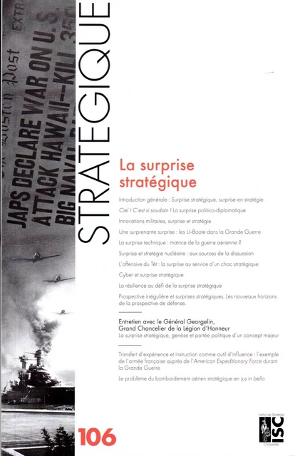 Stratégique 106 - La surprise stratégique - Jean-Philippe Baulon - ISC CFHM