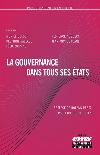 La gouvernance dans tous ses états -  Université du Québec en Outaouais, Félix Zogning, Florence Noguera, DELPHINE VALLADE, Muriel Dufour, Jean-Michel Plane - EMS GEODIF