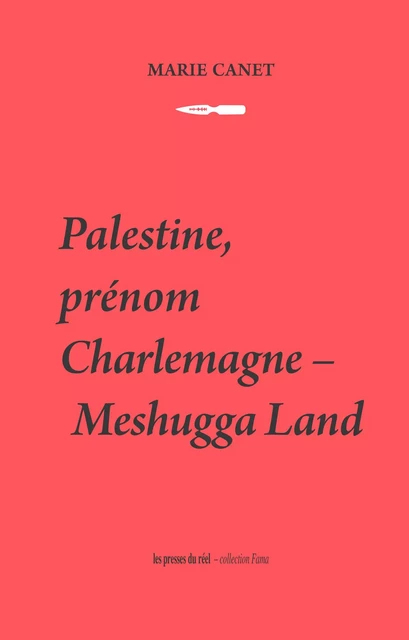 Palestine, prénom Charlemagne - Meshugga Land - Marie Canet - PRESSES DU REEL