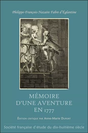 MÉMOIRE D'UNE AVENTURE EN 1777