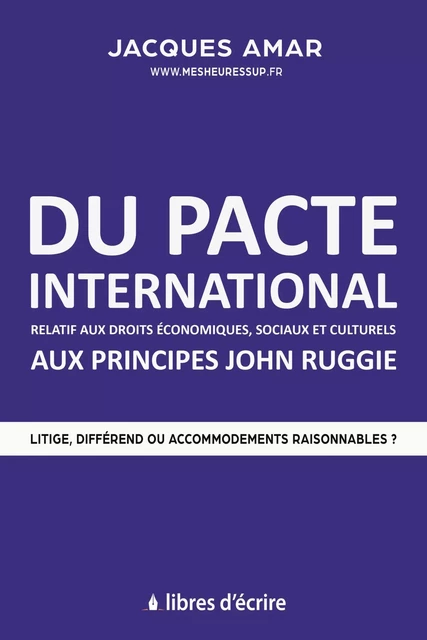 Du pacte international relatif aux droits économiques, sociaux & culturels aux principes John Ruggie - Jacques Amar - LIBRES D ECRIRE