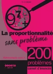 LA PROPORTIONNALITE SANS PROBLEME - CARNET D'ENONCES - LOT DE 25