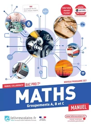 Mathématiques Tle Bac pro, manuel élève, édition 2021