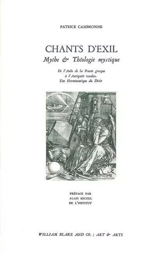 Chants d'exil - Patrice Cambronne - William Blake & Co.