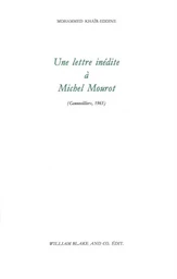 Une lettre inédite à Michel Mourot