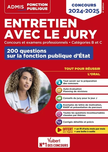 Entretien avec le jury - 200 questions sur la fonction publique d'État - Catégories B et C - Concours et examens professionnels - Hervé Macquart - VUIBERT