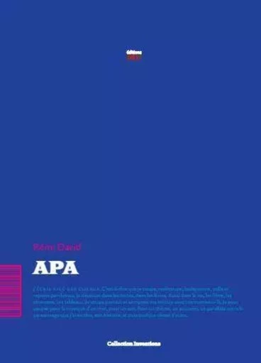 Apa -  - EDITIONS MF