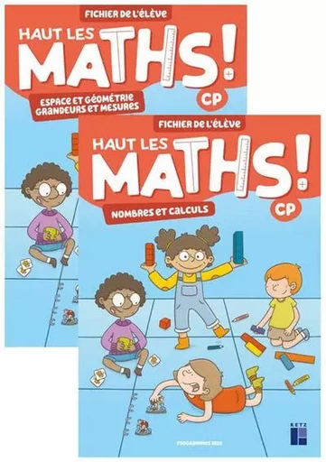 Haut les maths CP - Fichier de l'élève en 2 volumes ED 2021 - Eric Mounier, Nathalie Pfaff, Marie-Sophie Mazollier - Nathan