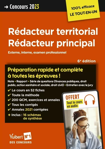 Concours Rédacteur territorial et Rédacteur principal - Catégorie B - Préparation rapide et complète à toutes les épreuves - Fabienne Geninasca, Pierre-Brice Lebrun, Pascal Leprêtre - VUIBERT