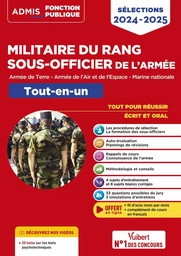 Sélections Militaire du rang - Sous-officier de l’armée 2024-2025 - Tout-en-un