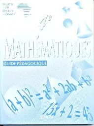 Mathématiques CIAM 4e / Guide pédagogique