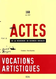 Actes de la recherche en sciences sociales, n°  168