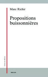 PROPOSITIONS BUISSONNIERES