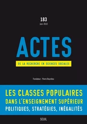 Actes de la recherche en sciences sociales,  n°183