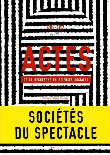 Actes de la recherche en sciences sociales,  n°186-187 -  Collectif - LE SEUIL EDITIONS