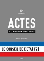 Actes de la recherche en sciences sociales Actes de la recherche en sciences sociales, n°194